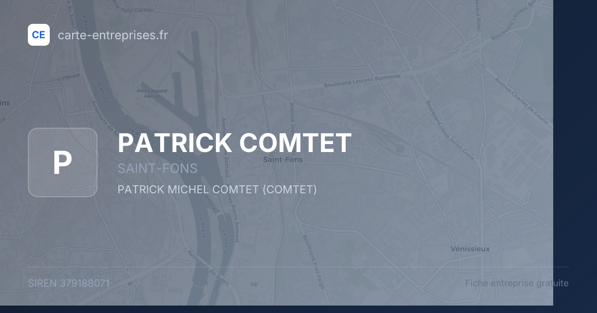 PATRICK COMTET — 379188071 — fiche entreprise