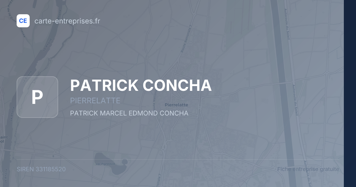 PATRICK CONCHA — 331185520 — fiche entreprise