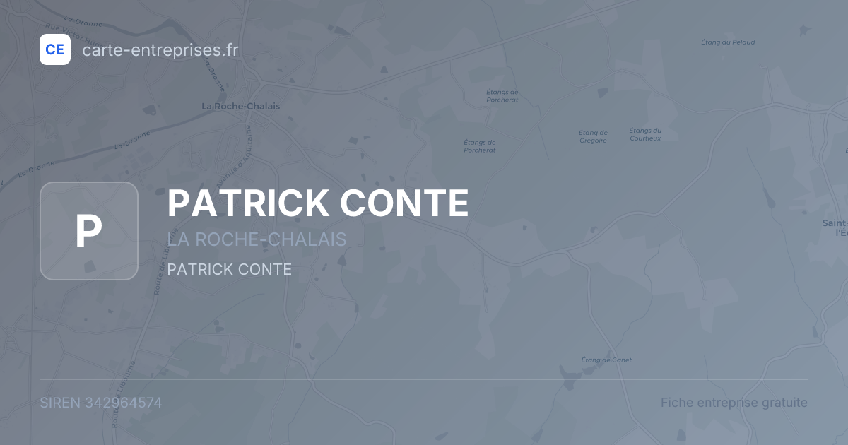 PATRICK CONTE — 342964574 — fiche entreprise