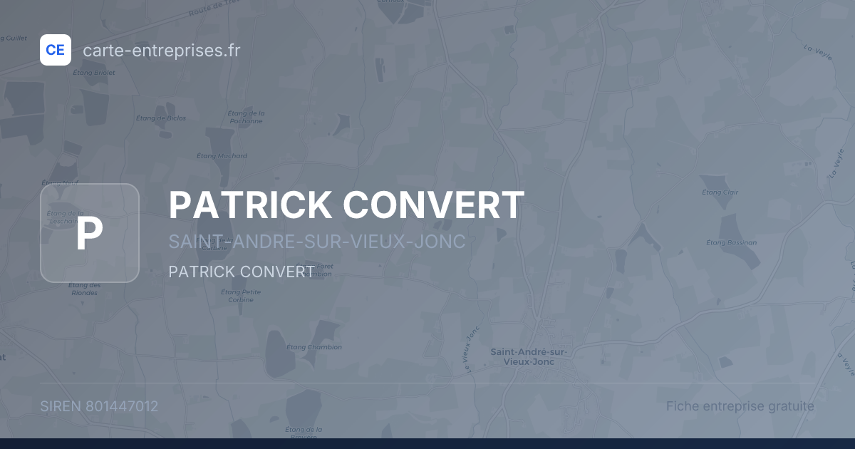 PATRICK CONVERT — 801447012 — fiche entreprise