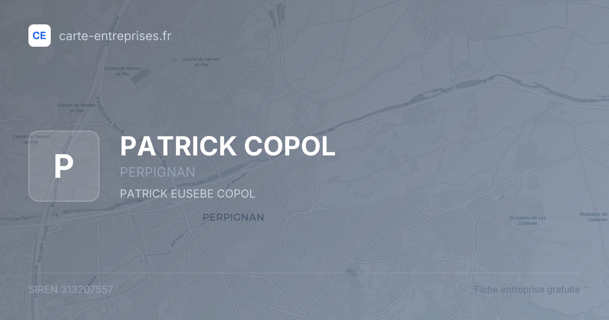 PATRICK COPOL — 313207557 — fiche entreprise