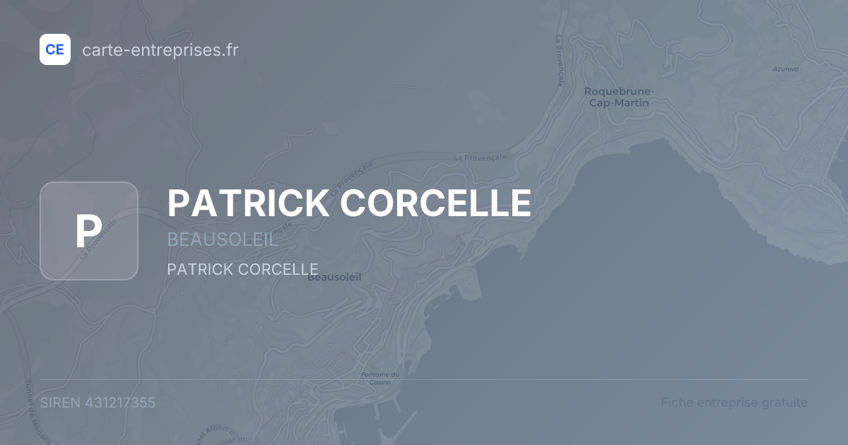 PATRICK CORCELLE — 431217355 — fiche entreprise