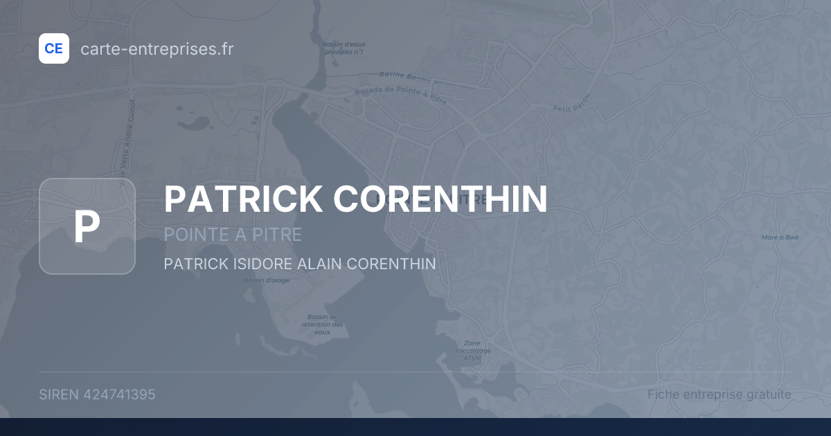 PATRICK CORENTHIN — 424741395 — fiche entreprise