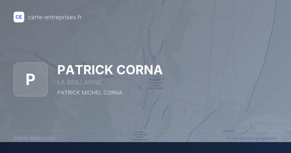 PATRICK CORNA — 488615469 — fiche entreprise