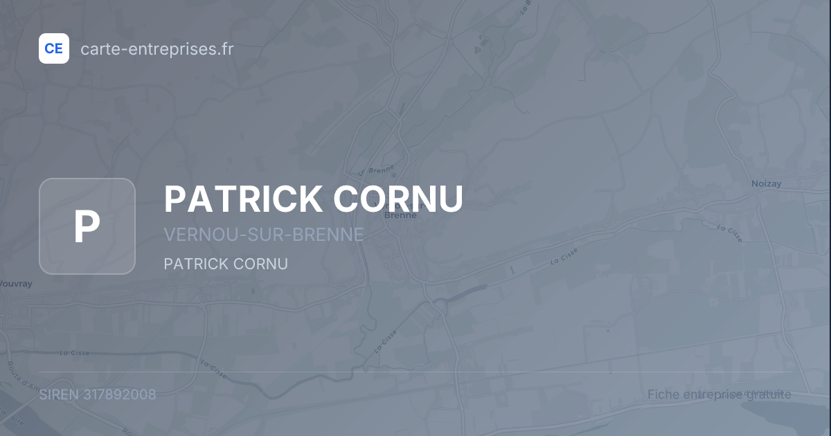 PATRICK CORNU — 317892008 — fiche entreprise