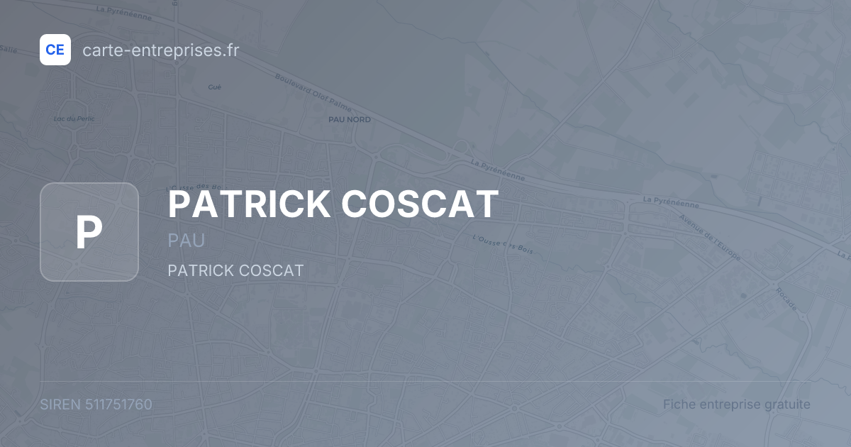 PATRICK COSCAT — 511751760 — fiche entreprise