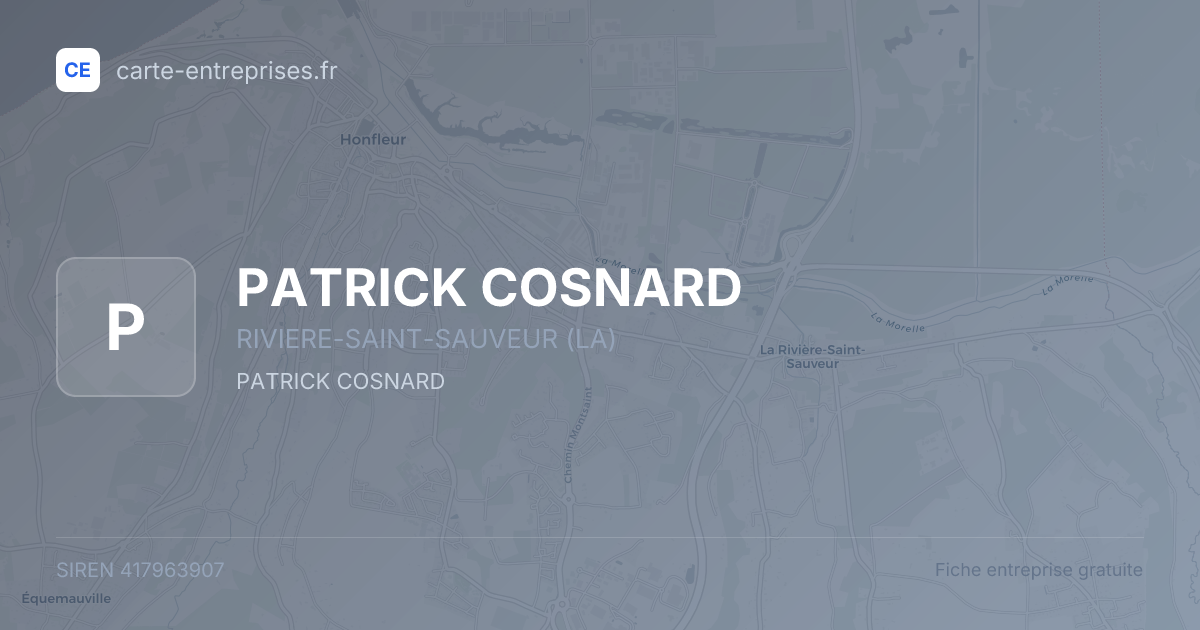 PATRICK COSNARD — 417963907 — fiche entreprise
