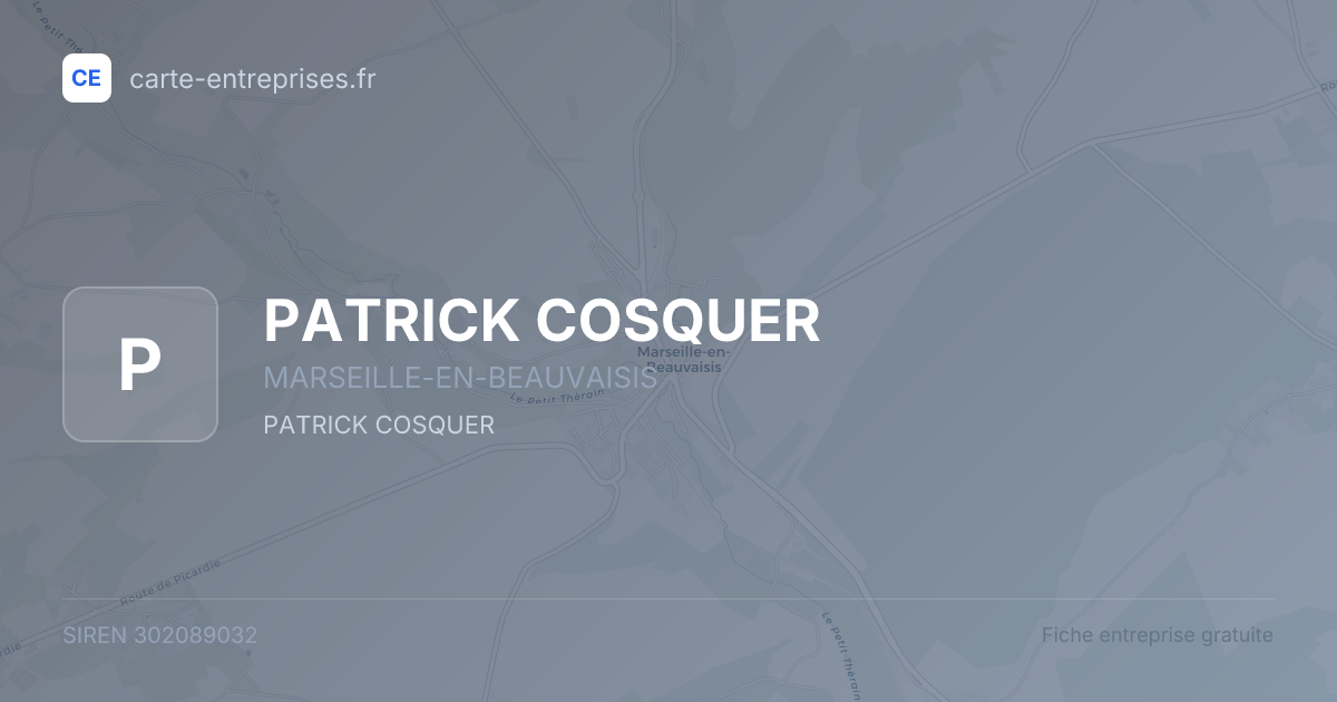 PATRICK COSQUER — 302089032 — fiche entreprise