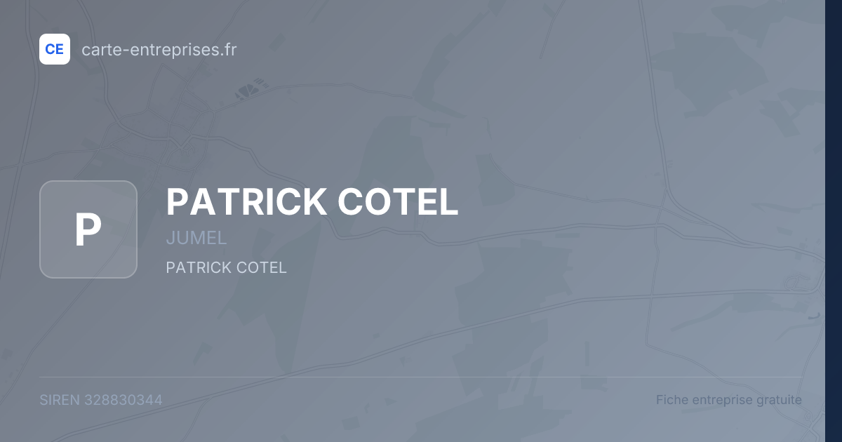 PATRICK COTEL — 328830344 — fiche entreprise