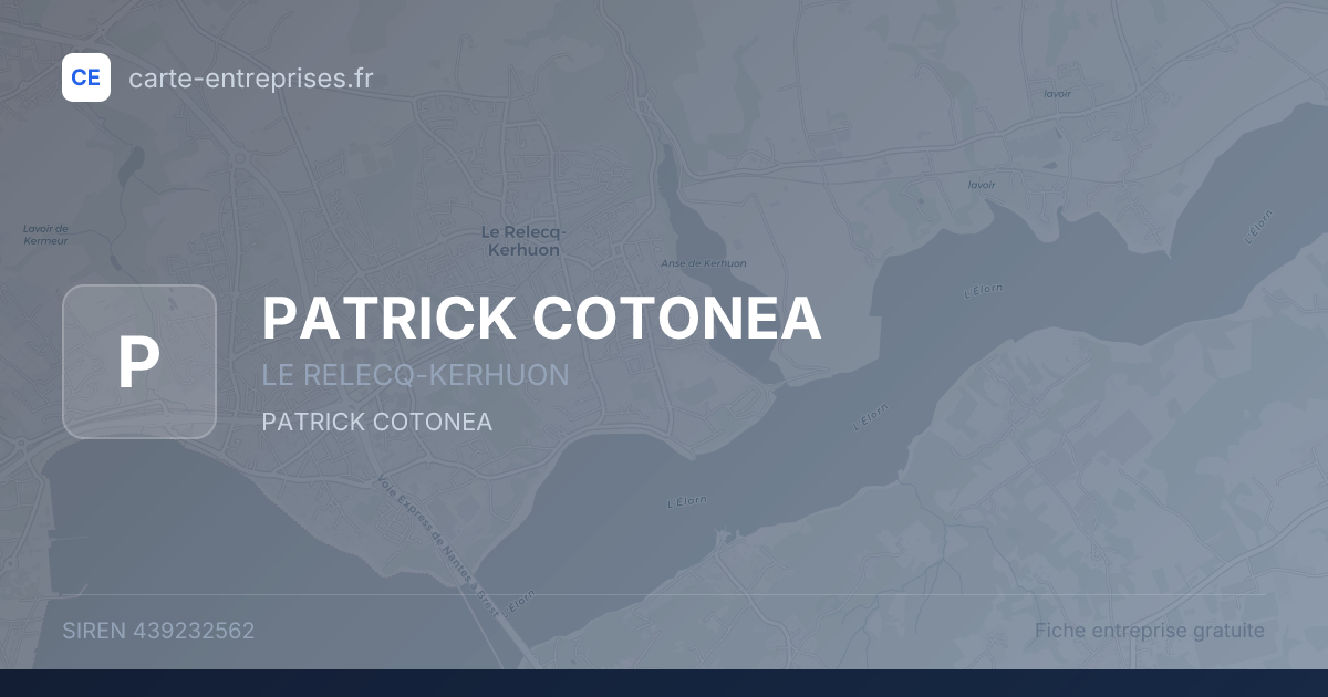 PATRICK COTONEA — 439232562 — fiche entreprise