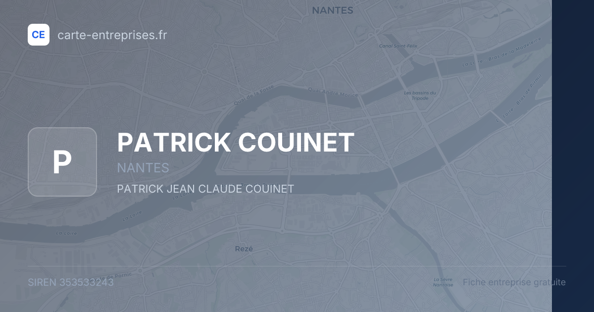 PATRICK COUINET — 353533243 — fiche entreprise