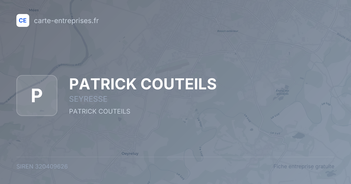 PATRICK COUTEILS — 320409626 — fiche entreprise