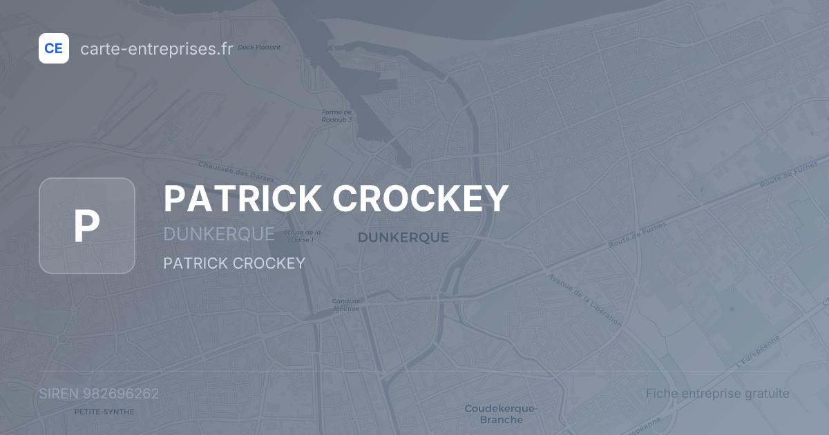 PATRICK CROCKEY — 982696262 — fiche entreprise