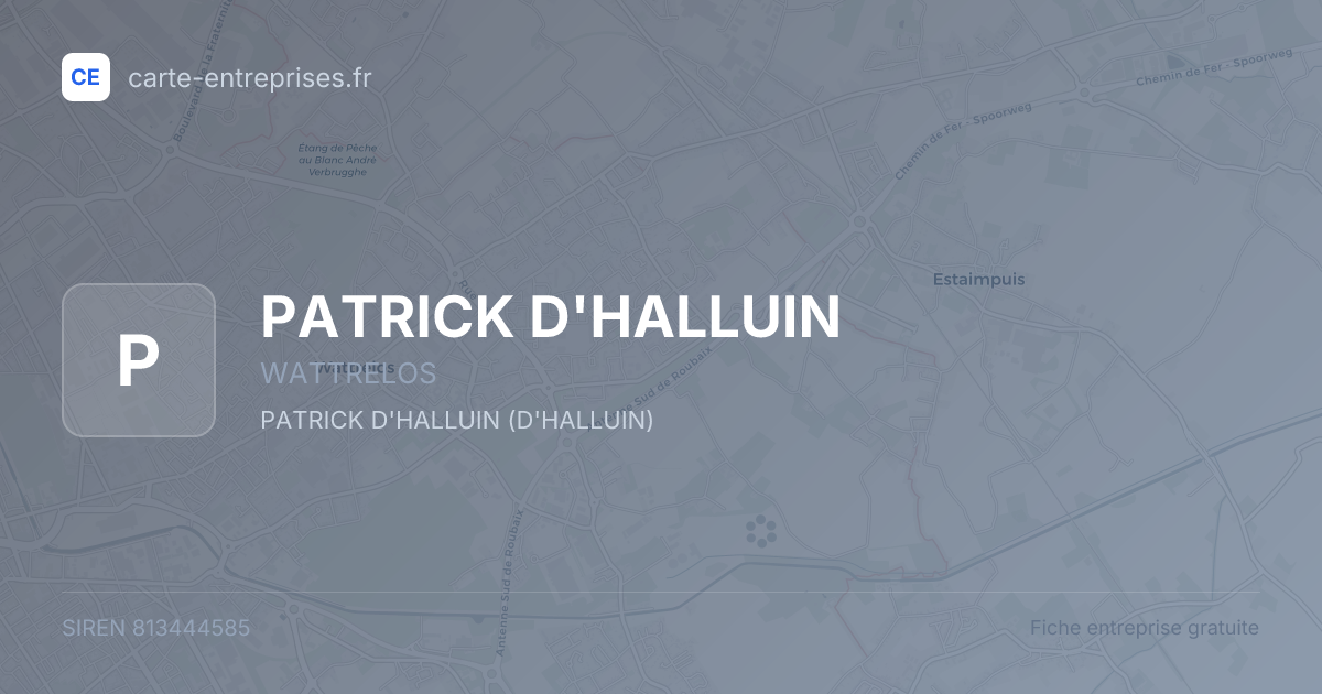 PATRICK D'HALLUIN — 813444585 — fiche entreprise