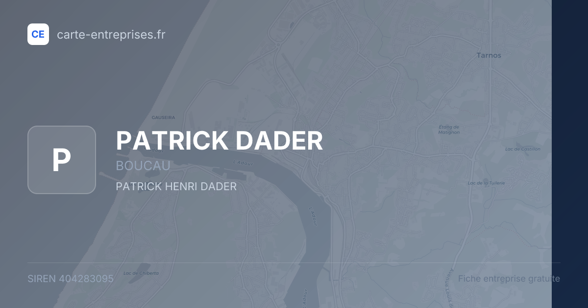 PATRICK DADER — 404283095 — fiche entreprise