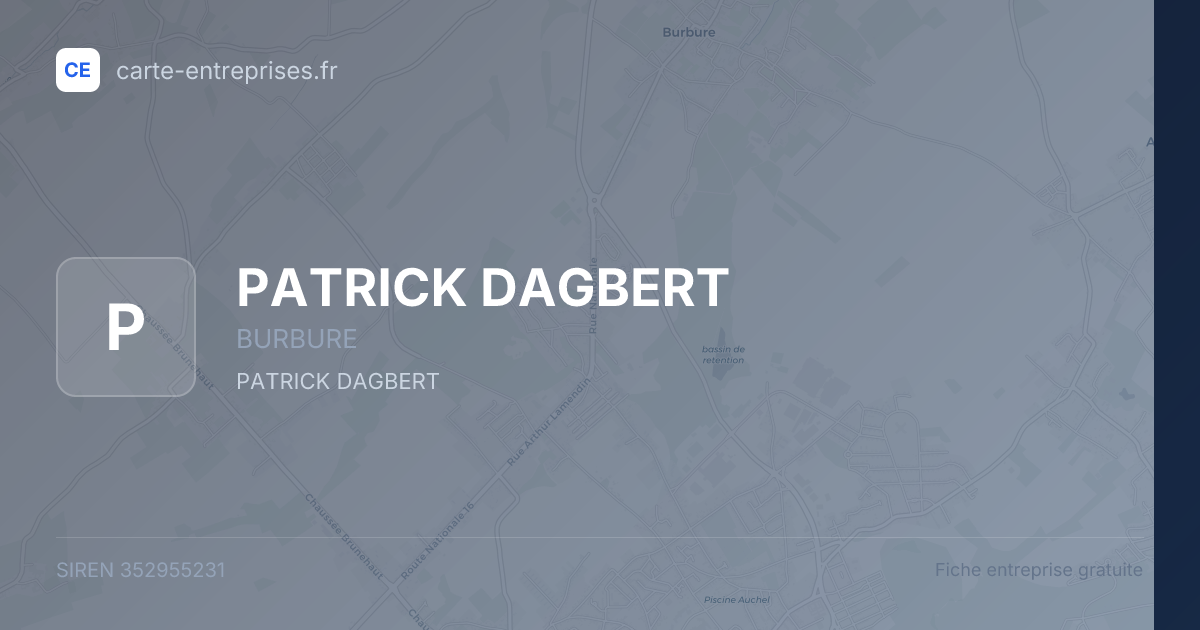 PATRICK DAGBERT — 352955231 — fiche entreprise