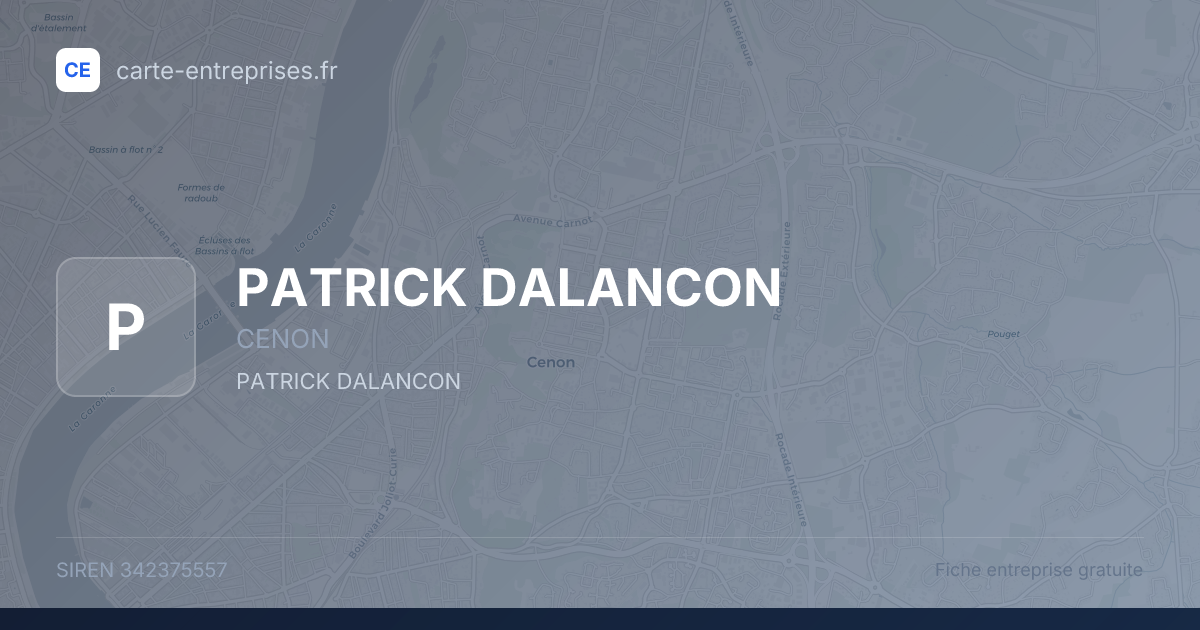 PATRICK DALANCON — 342375557 — fiche entreprise