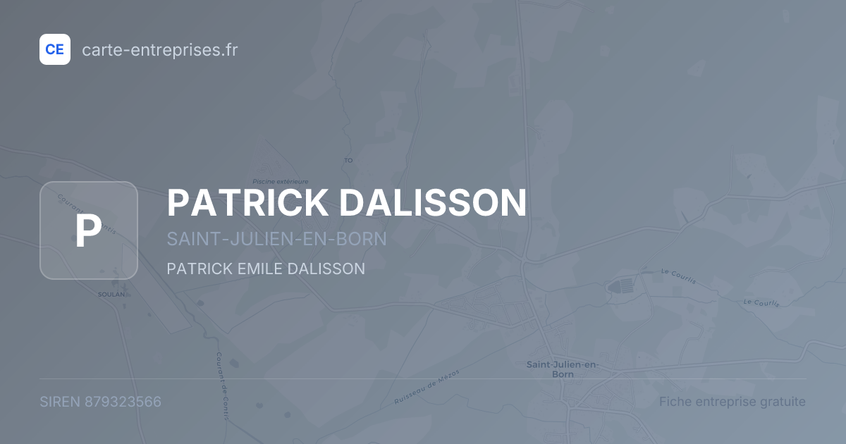 PATRICK DALISSON — 879323566 — fiche entreprise