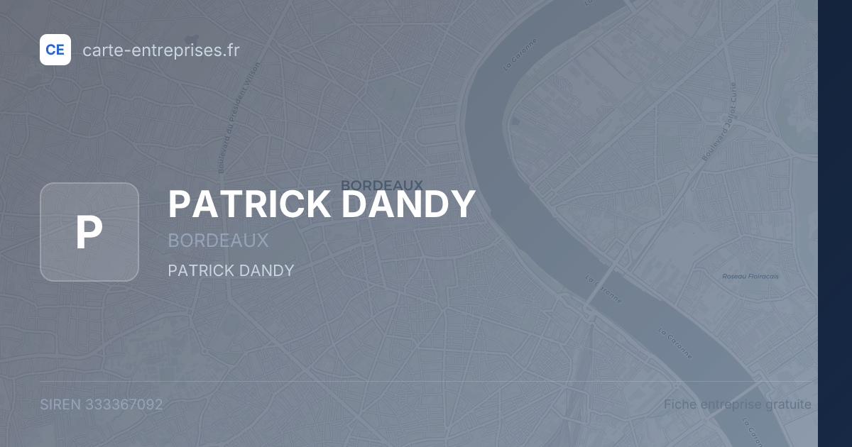 PATRICK DANDY — 333367092 — fiche entreprise