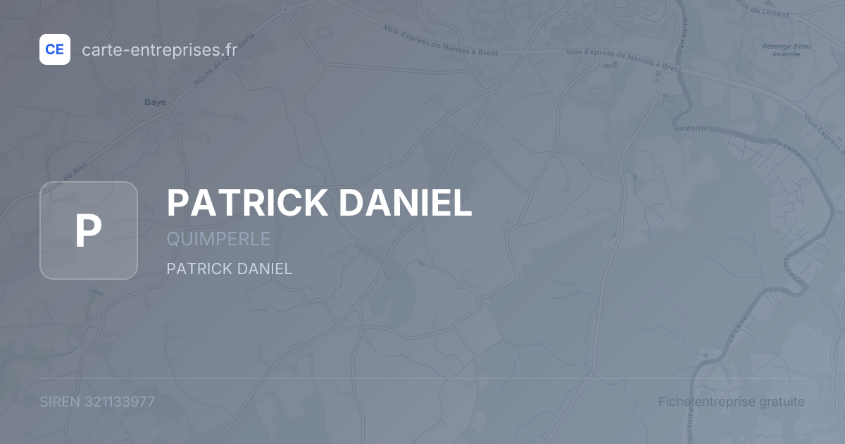 PATRICK DANIEL — 321133977 — fiche entreprise