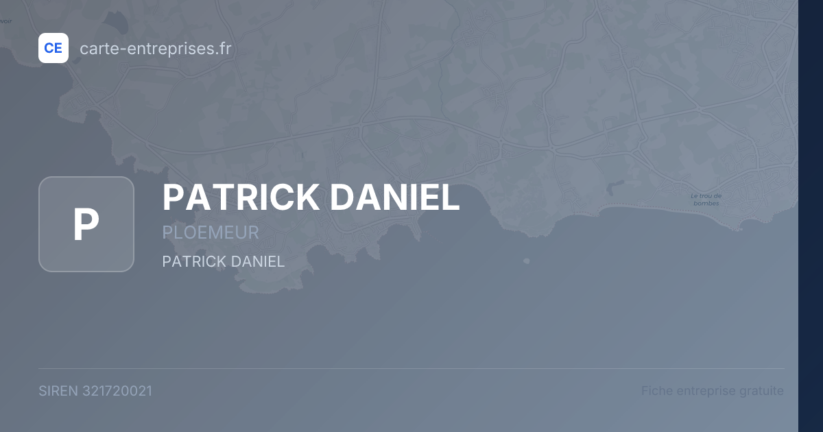 PATRICK DANIEL — 321720021 — fiche entreprise