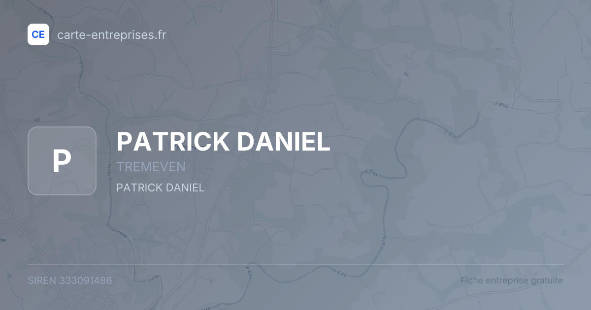 PATRICK DANIEL — 333091486 — fiche entreprise