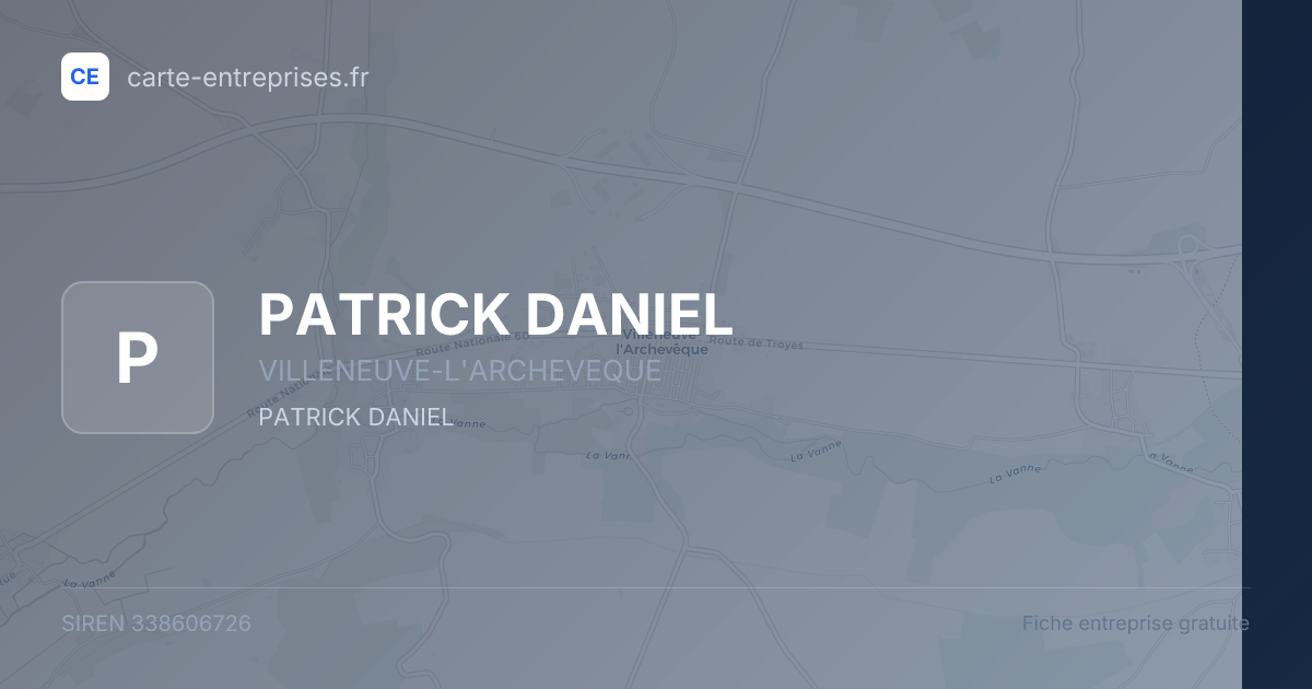 PATRICK DANIEL — 338606726 — fiche entreprise