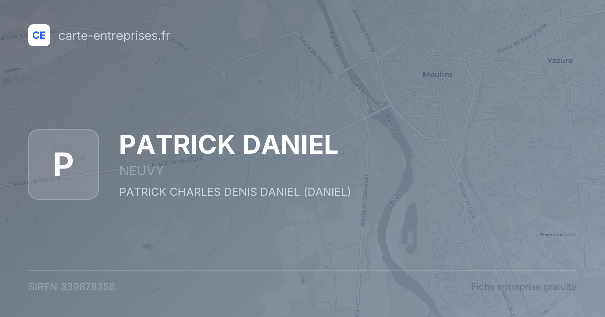 PATRICK DANIEL — 339878258 — fiche entreprise