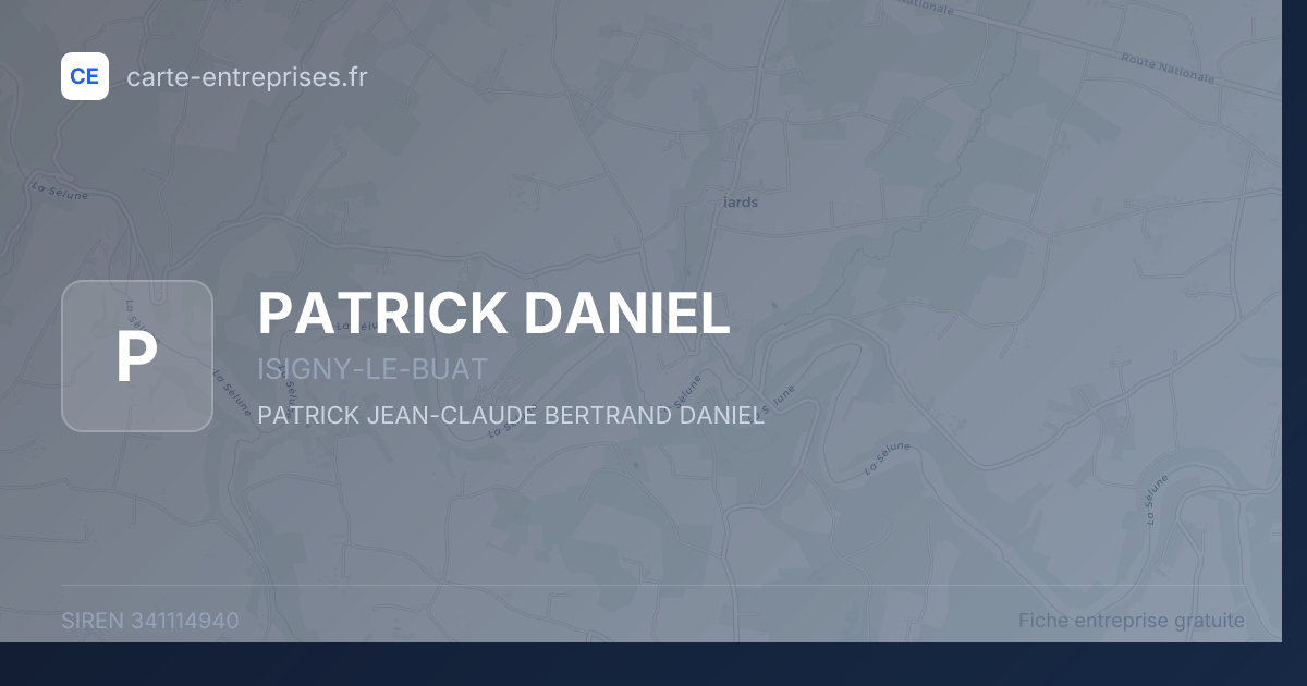 PATRICK DANIEL — 341114940 — fiche entreprise