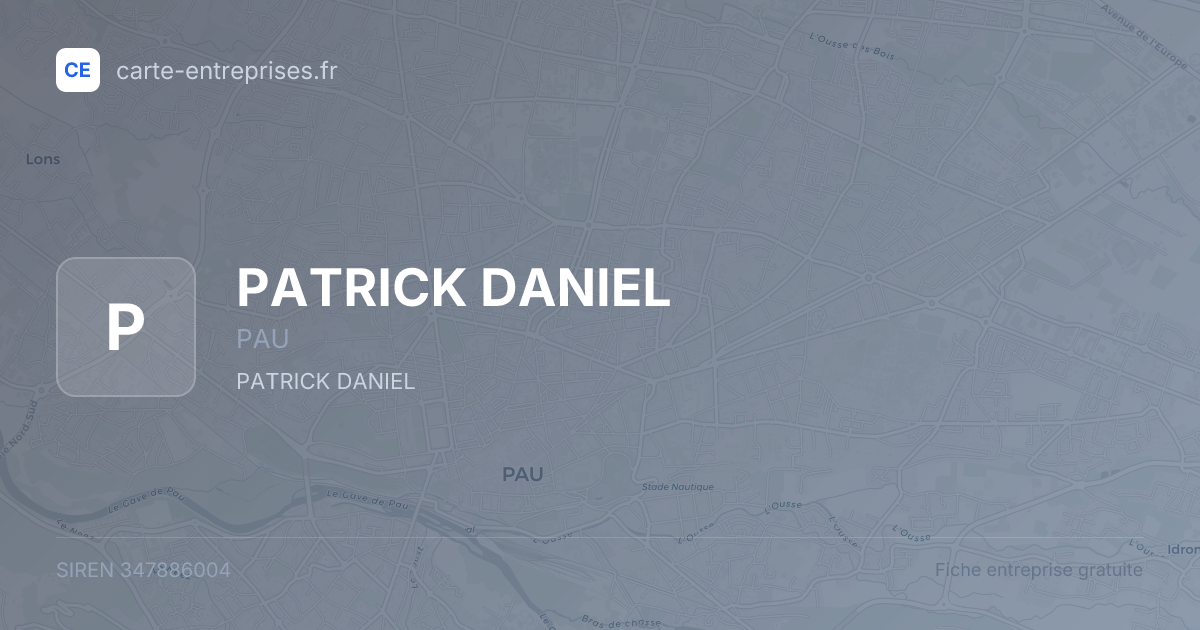 PATRICK DANIEL — 347886004 — fiche entreprise