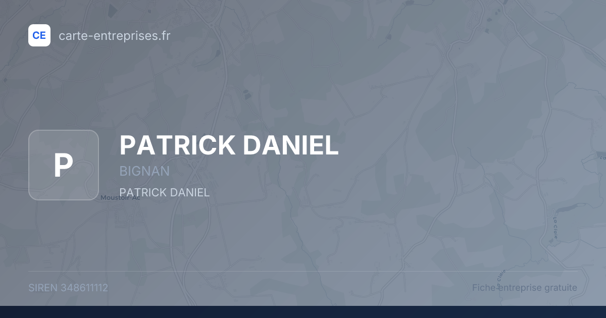 PATRICK DANIEL — 348611112 — fiche entreprise