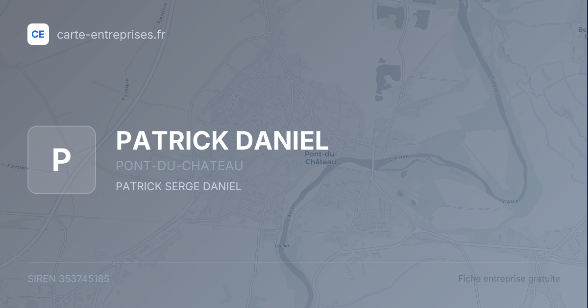 PATRICK DANIEL — 353745185 — fiche entreprise