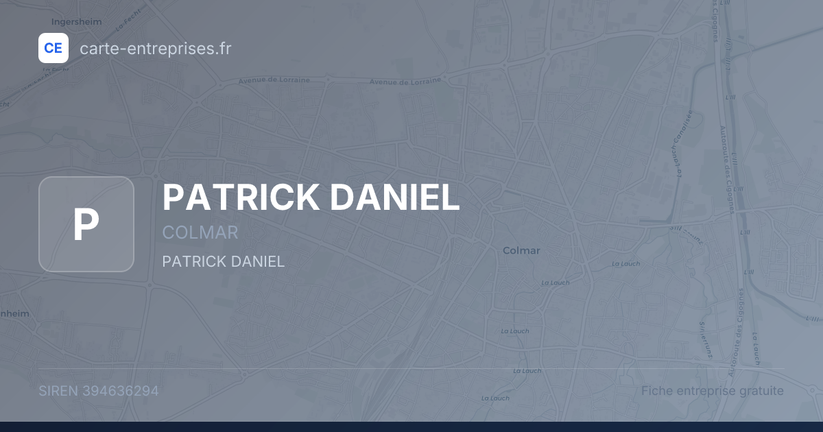 PATRICK DANIEL — 394636294 — fiche entreprise