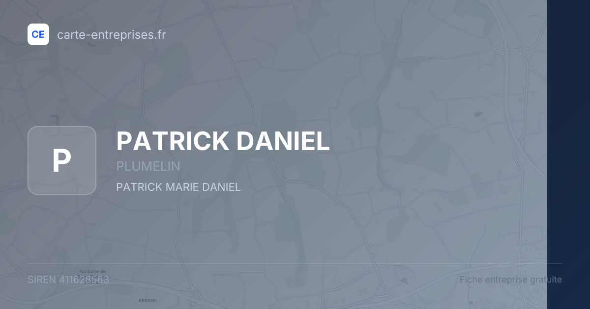 PATRICK DANIEL — 411628563 — fiche entreprise
