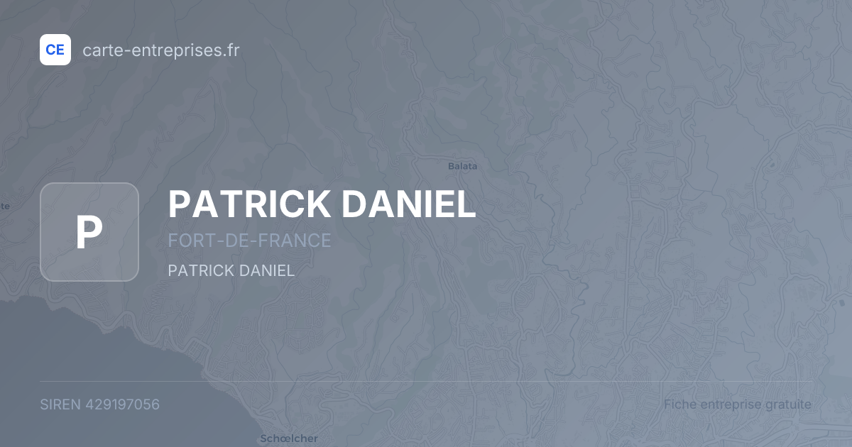 PATRICK DANIEL — 429197056 — fiche entreprise