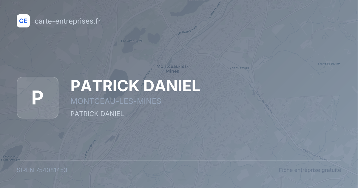 PATRICK DANIEL — 754081453 — fiche entreprise