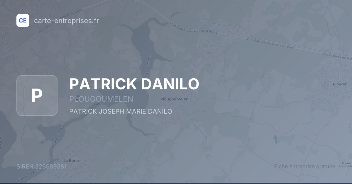 PATRICK DANILO — 326989381 — fiche entreprise