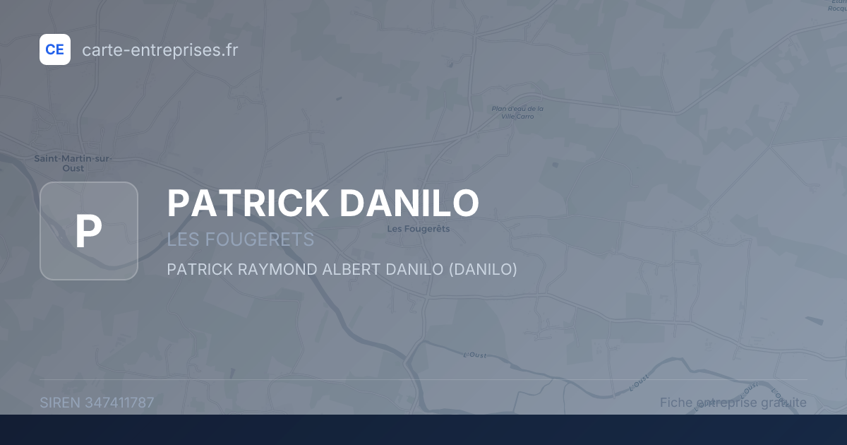 PATRICK DANILO — 347411787 — fiche entreprise