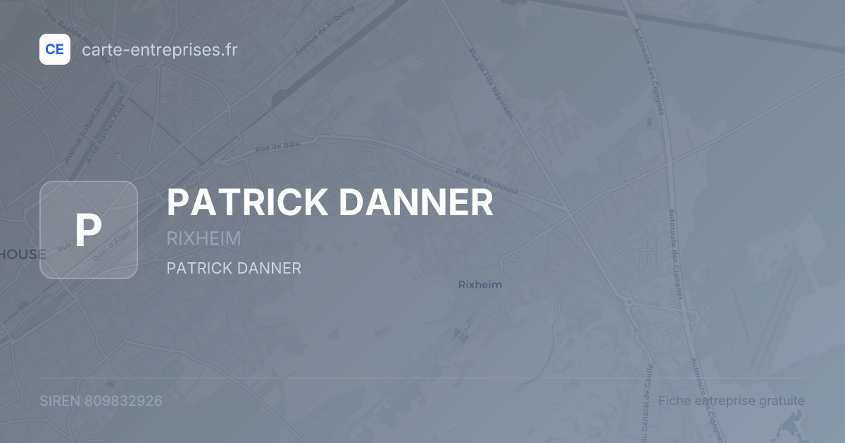 PATRICK DANNER — 809832926 — fiche entreprise