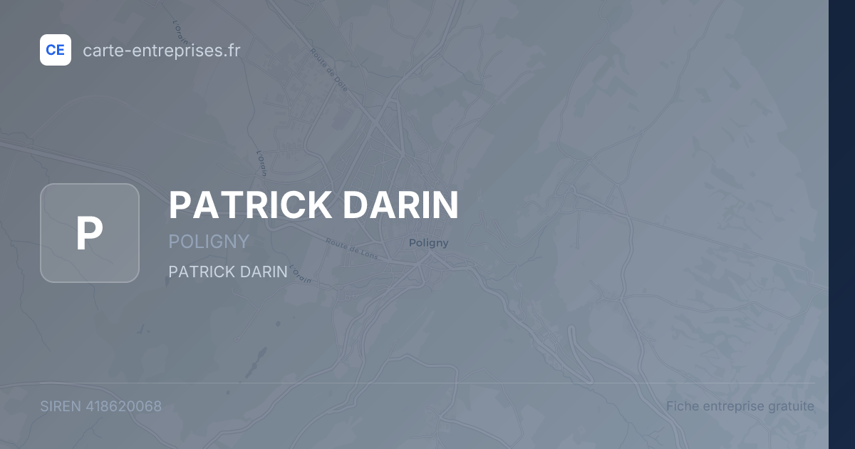 PATRICK DARIN — 418620068 — fiche entreprise