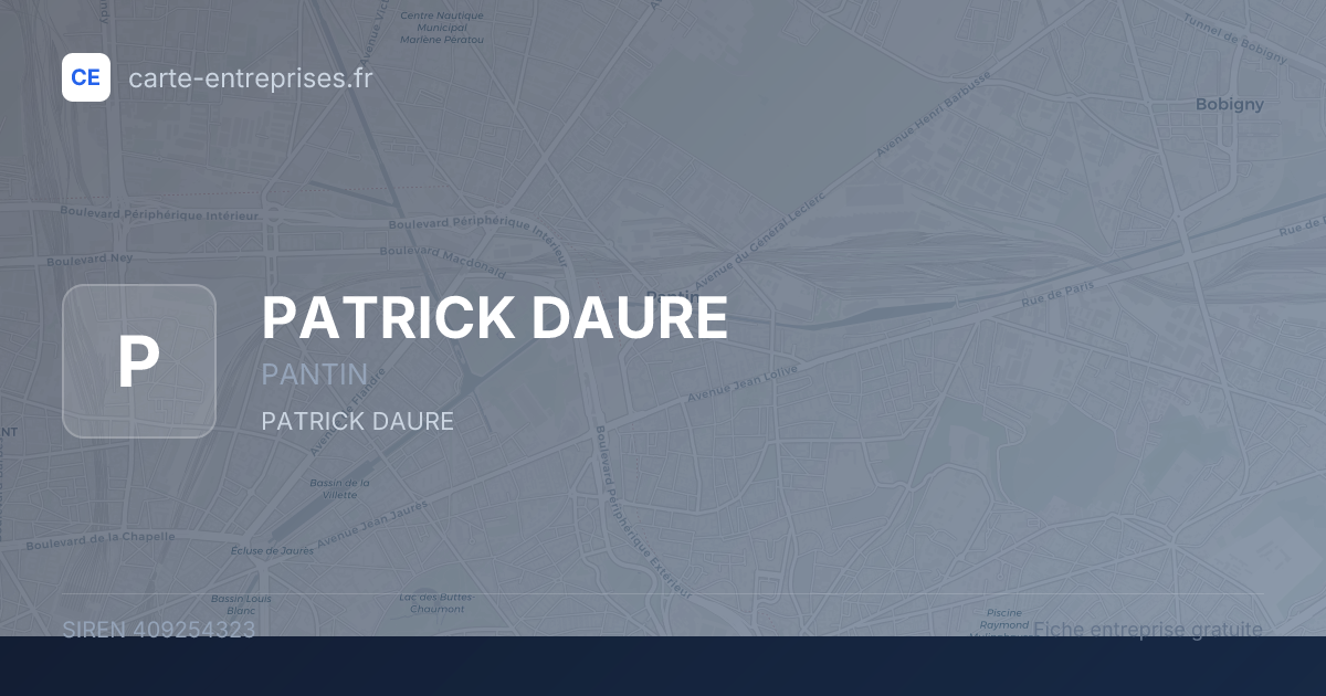 PATRICK DAURE — 409254323 — fiche entreprise
