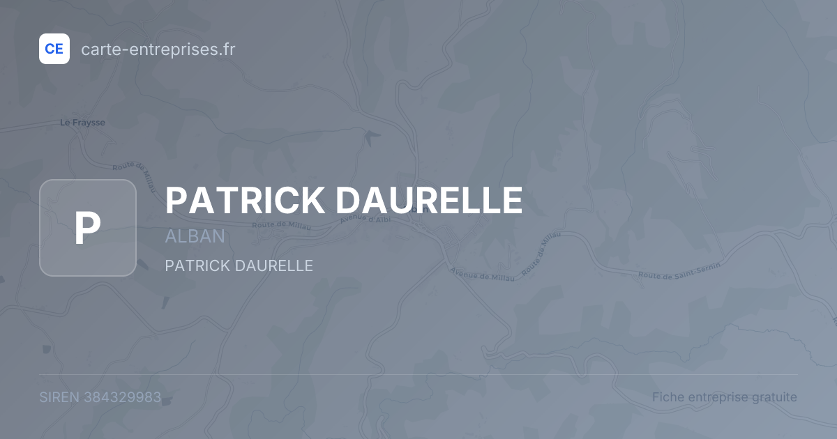 PATRICK DAURELLE — 384329983 — fiche entreprise