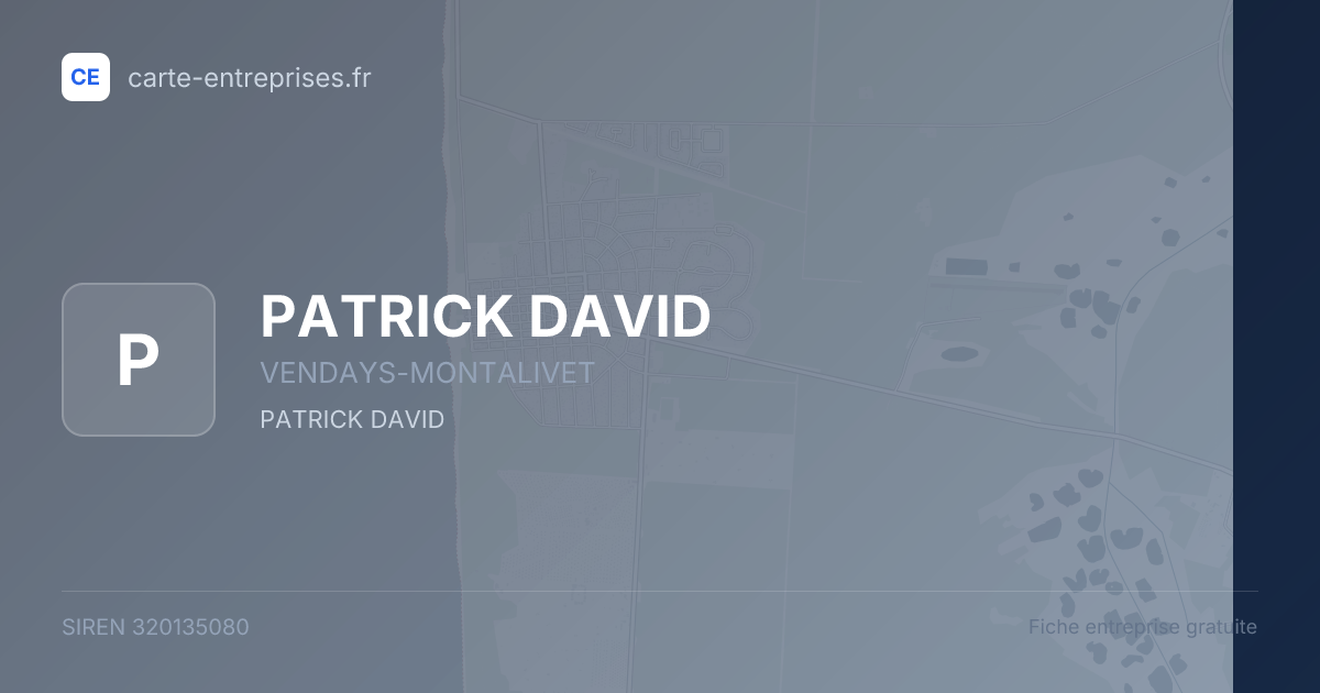 PATRICK DAVID — 320135080 — fiche entreprise
