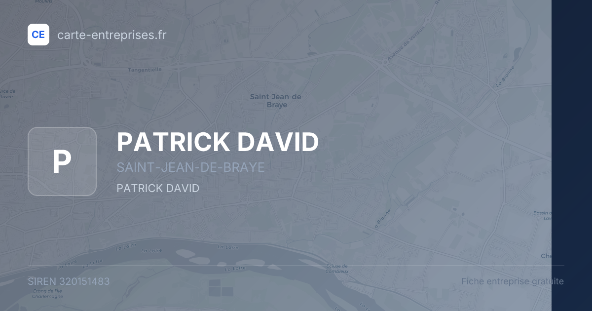 PATRICK DAVID — 320151483 — fiche entreprise