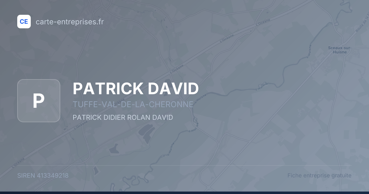 PATRICK DAVID — 413349218 — fiche entreprise