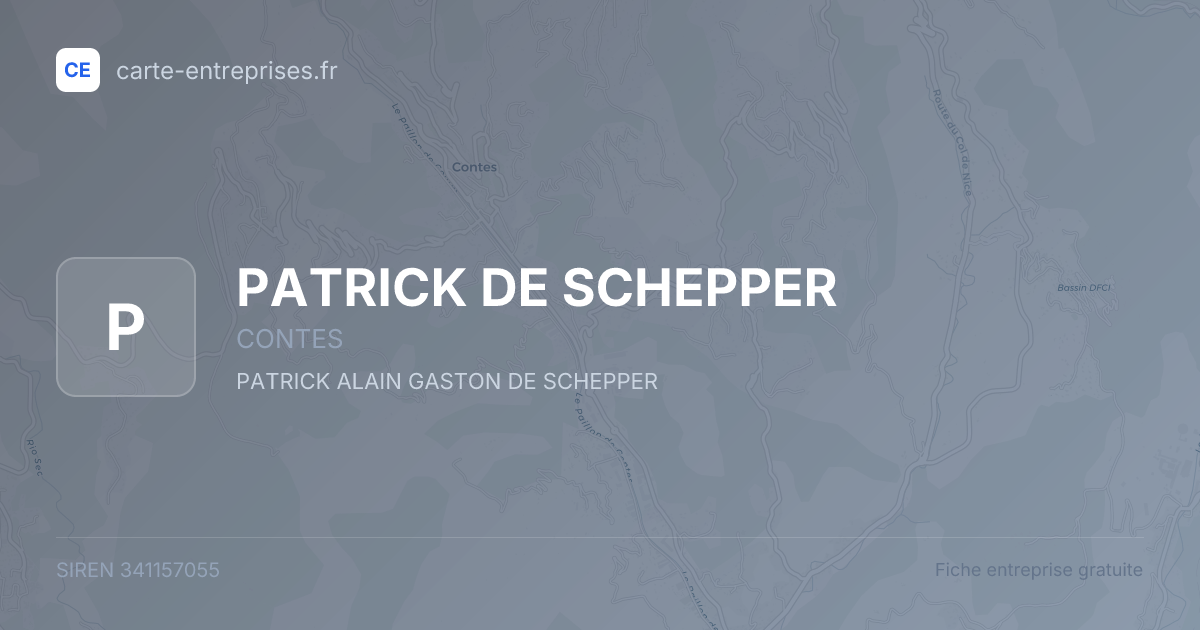 PATRICK DE SCHEPPER — 341157055 — fiche entreprise