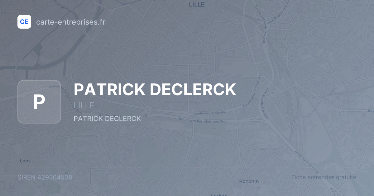 PATRICK DECLERCK — 429364508 — fiche entreprise
