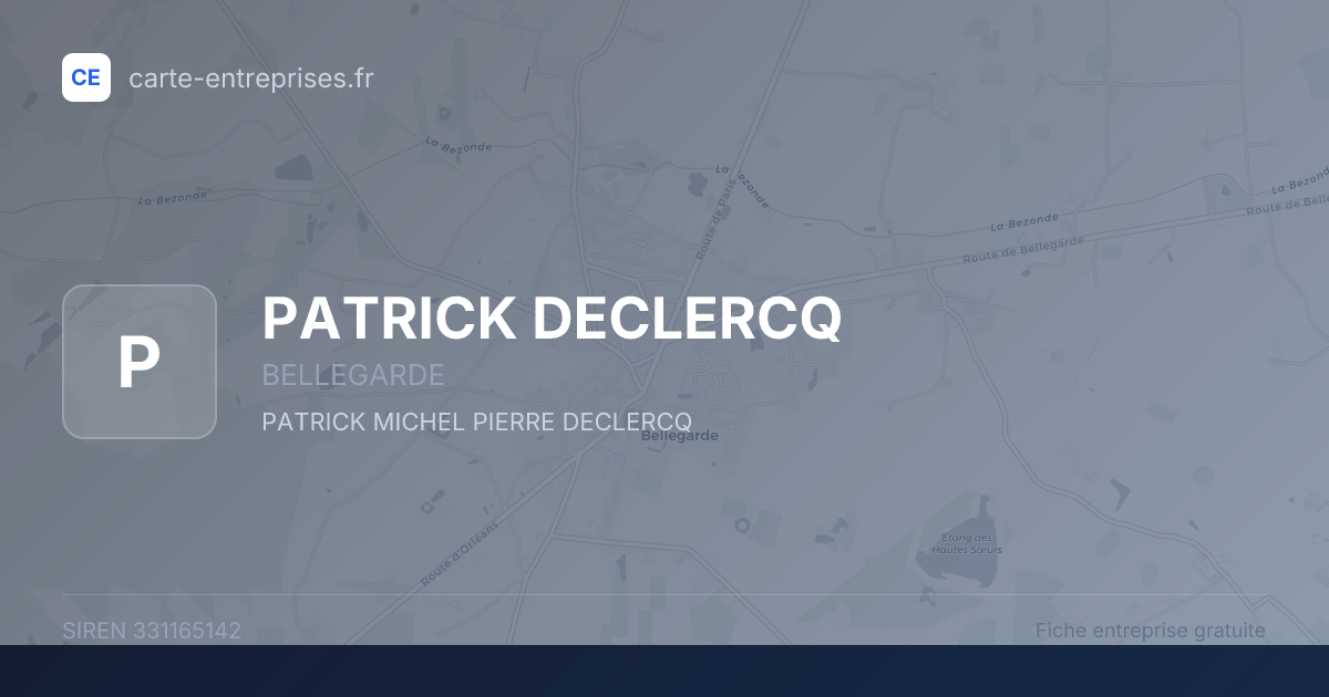 PATRICK DECLERCQ — 331165142 — fiche entreprise