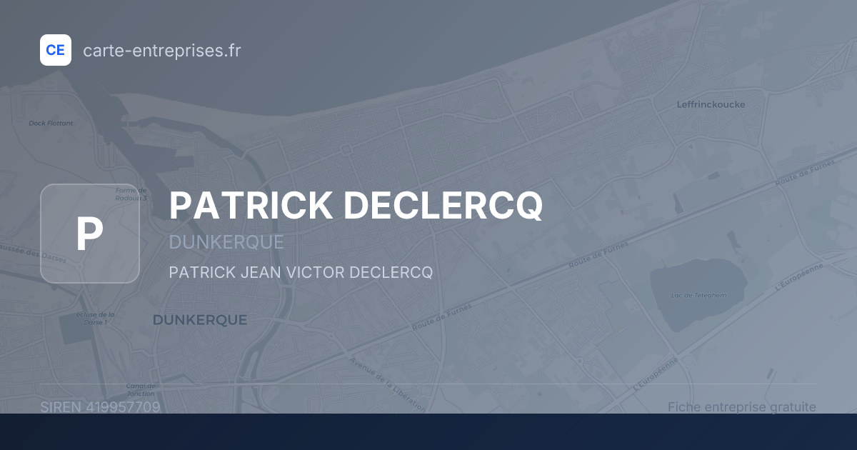 PATRICK DECLERCQ — 419957709 — fiche entreprise