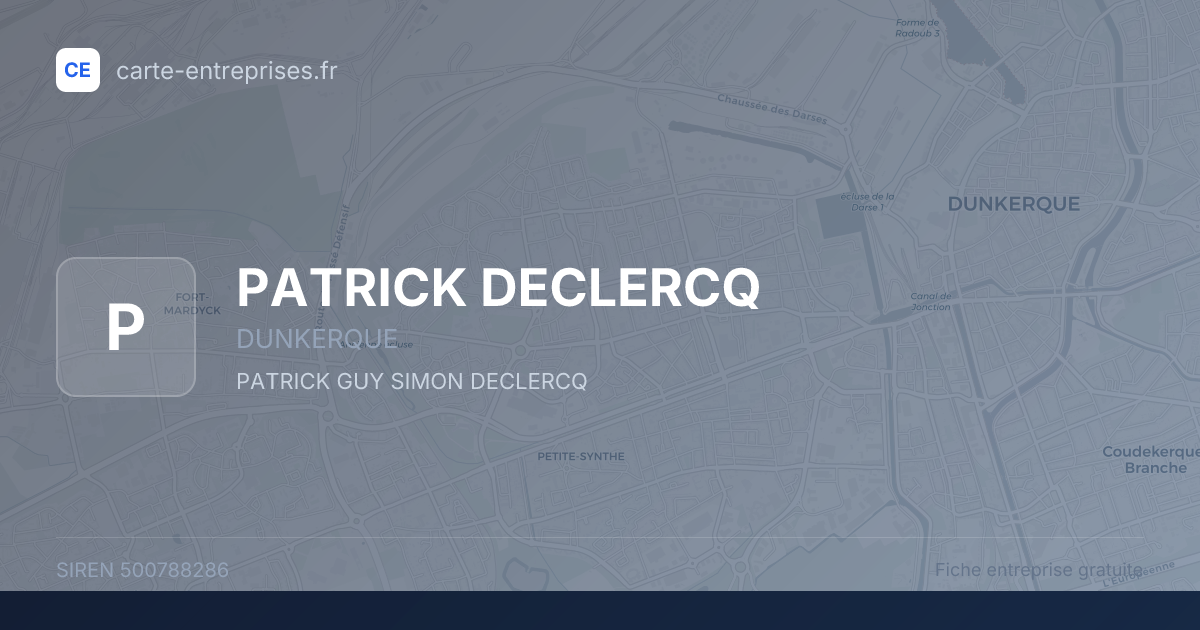 PATRICK DECLERCQ — 500788286 — fiche entreprise
